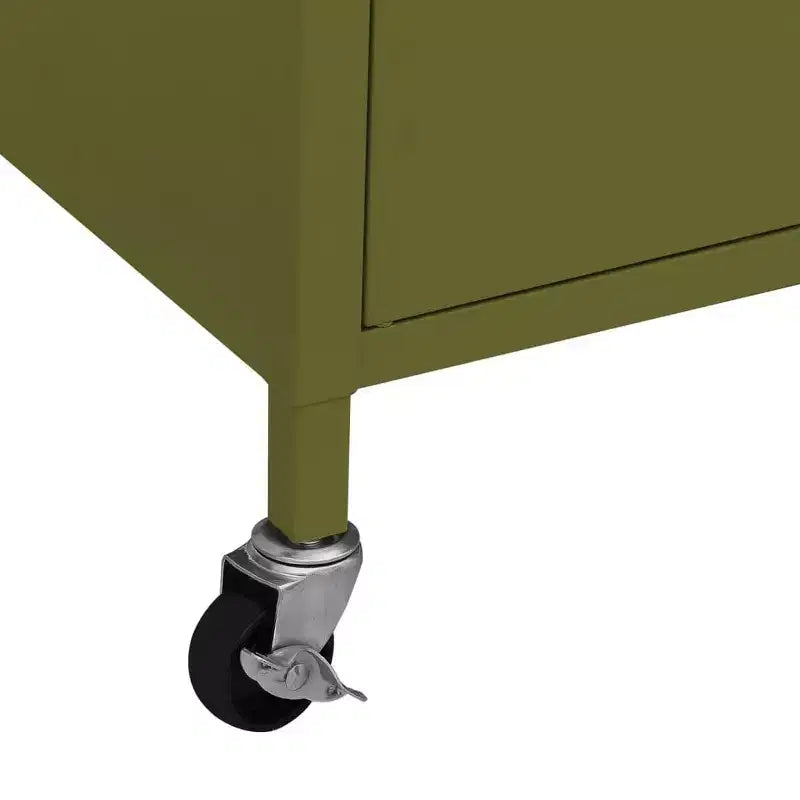 Armadio Contenitore in Acciaio con Ruote, 2 Ante, 9 Colori, Montaggio in 1 Persona