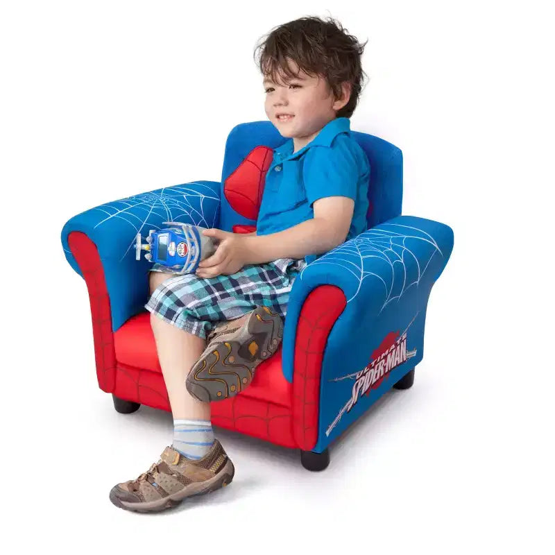 Poltroncina imbottita per bambini Spider-Man Rossa e Blu, 1 Posto