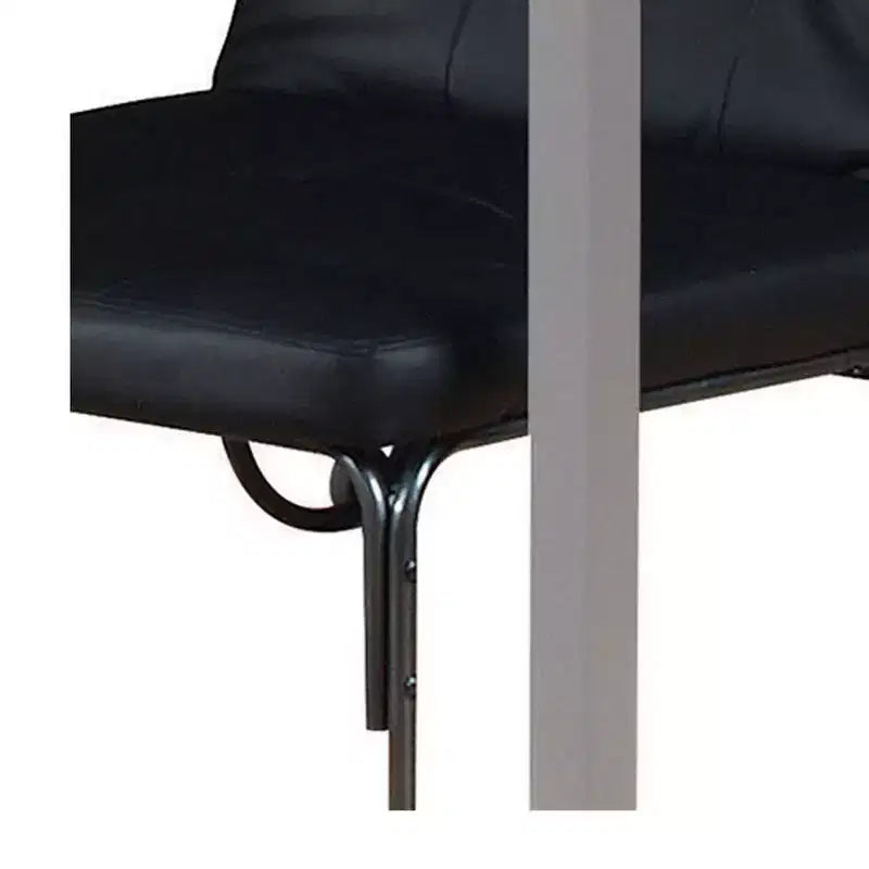 Poltrona Futon Convertibile in Similpelle Nera con Rotelle, 1 Posto