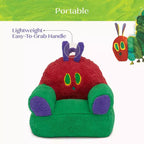 Sedia in peluche per bambini a forma di bruco colorato, 1 posto