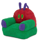 Sedia in peluche per bambini a forma di bruco colorato, 1 posto