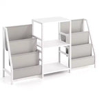 Costway Mobiletto Porta Giradischi con Portadischi in Vinile, Tavolino Espositore per Giradischi con 3 Ripiani