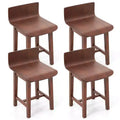 Costway Swivel Dining Chair Set of 4 Farmhouse Wooden Kitchen Chairs Armless Side Chairs