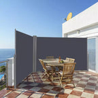 Tenda da sole laterale a scomparsa grigio chiaro, pannello singolo, 236"L x 63"A