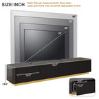 Mobile TV scanalato bianco/nero con base dorata, console multimediale a 4 cassetti, adatto per TV fino a 85"