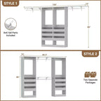 Sistema Armadio a 2 Ante e Cassetti in Legno, in Rovere Beige/Nero/Grigio/Bianco (Montaggio da 2 Persone)