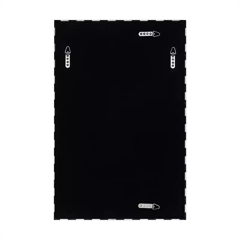 Specchio da parete rettangolare in marmo bianco e nero, 20x30 pollici, uso singolo