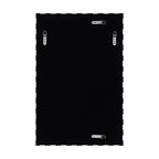 Specchio da parete rettangolare in marmo bianco e nero, 20x30 pollici, uso singolo