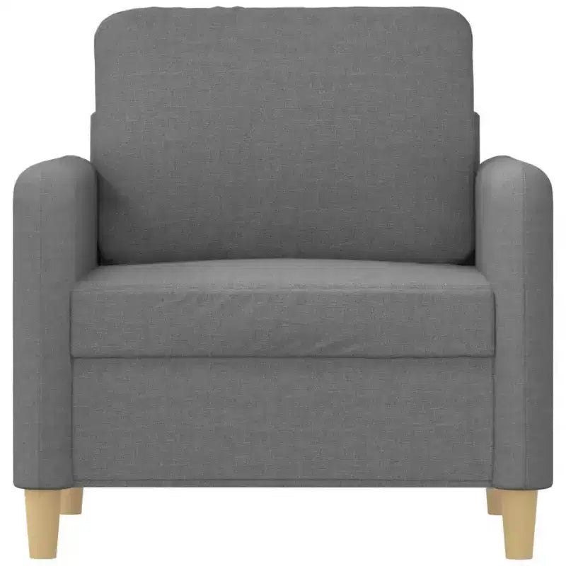 Poltrona d'accento rivestita grigio scuro/grigio chiaro con braccioli, 1-2 posti