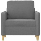 Poltrona d'accento rivestita grigio scuro/grigio chiaro con braccioli, 1-2 posti