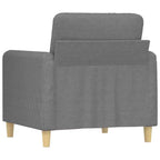 Poltrona d'accento rivestita grigio scuro/grigio chiaro con braccioli, 1-2 posti