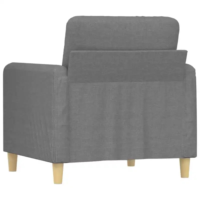 Poltrona d'accento rivestita grigio scuro/grigio chiaro con braccioli, 1-2 posti
