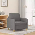 Poltrona d'accento rivestita grigio scuro/grigio chiaro con braccioli, 1-2 posti