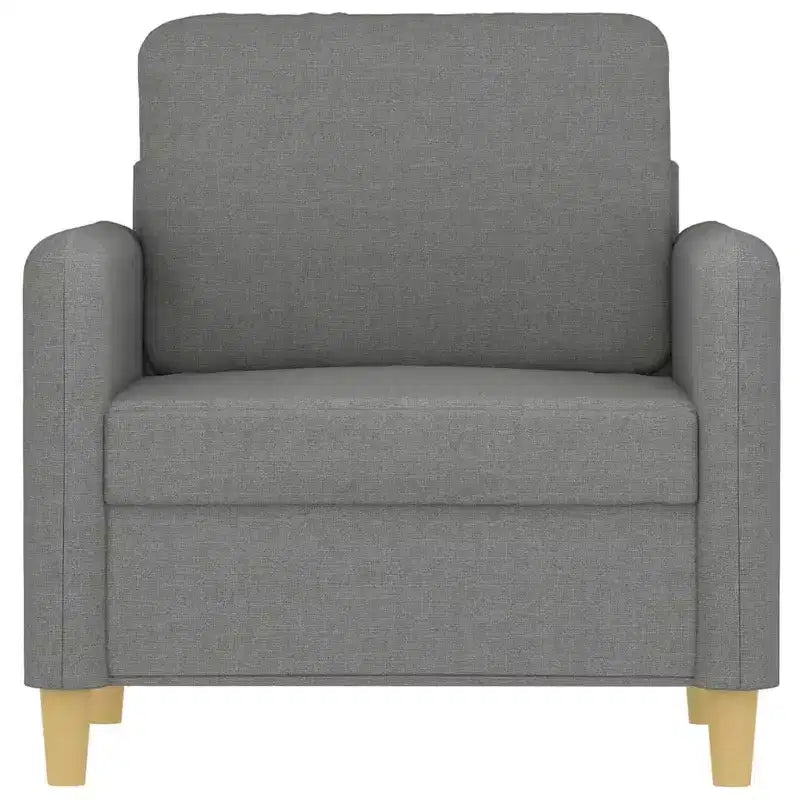 Poltrona d'accento rivestita grigio scuro/grigio chiaro con braccioli, 1-2 posti