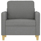 Poltrona d'accento rivestita grigio scuro/grigio chiaro con braccioli, 1-2 posti