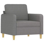 Poltrona d'accento rivestita grigio scuro/grigio chiaro con braccioli, 1-2 posti