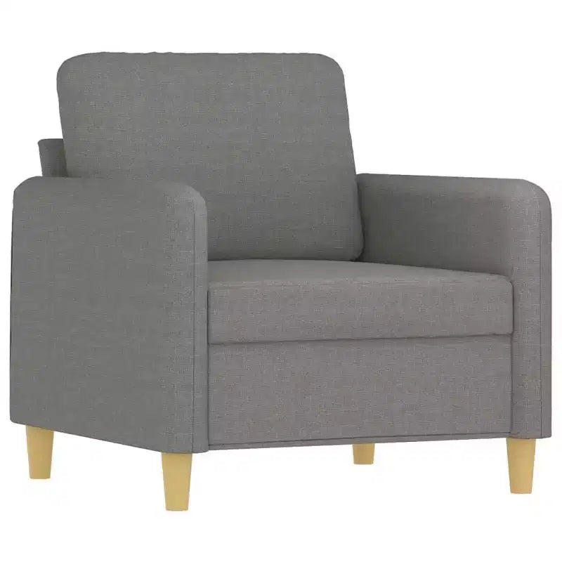 Poltrona d'accento rivestita grigio scuro/grigio chiaro con braccioli, 1-2 posti