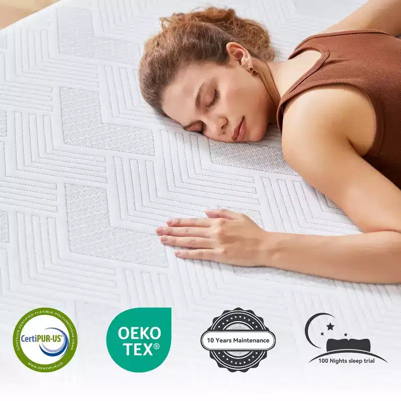 Materasso matrimoniale Sailvan 12 pollici, materasso in memory foam con gel rinfrescante in scatola, materasso da letto con scarico della pressione e isolamento del movimento