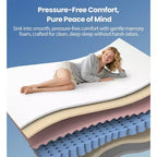 Materasso King Size, Memory Foam in Gel, Media Fermezza, 2 Posti