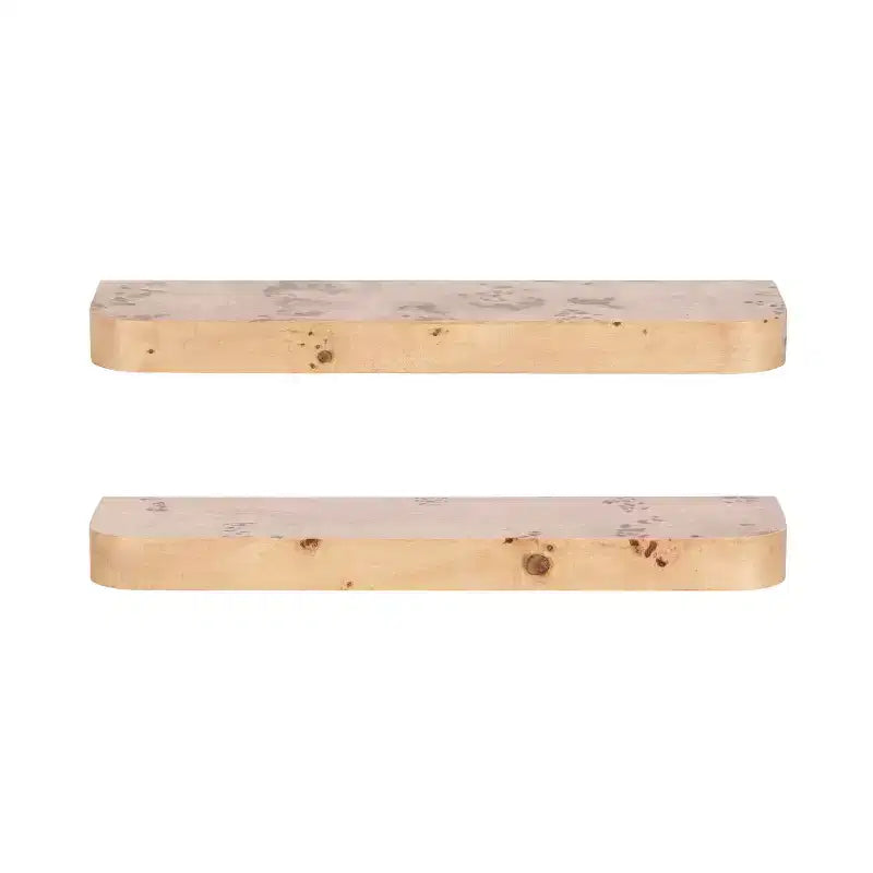 Mensole flottanti in legno naturale, confezione da 2, 60 cm