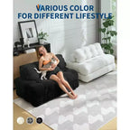 Divano Letto Pieghevole 3-in-1, Singolo, Beige / Nero / Grigio