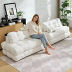 Divano Letto Pieghevole 3-in-1, Singolo, Beige / Nero / Grigio
