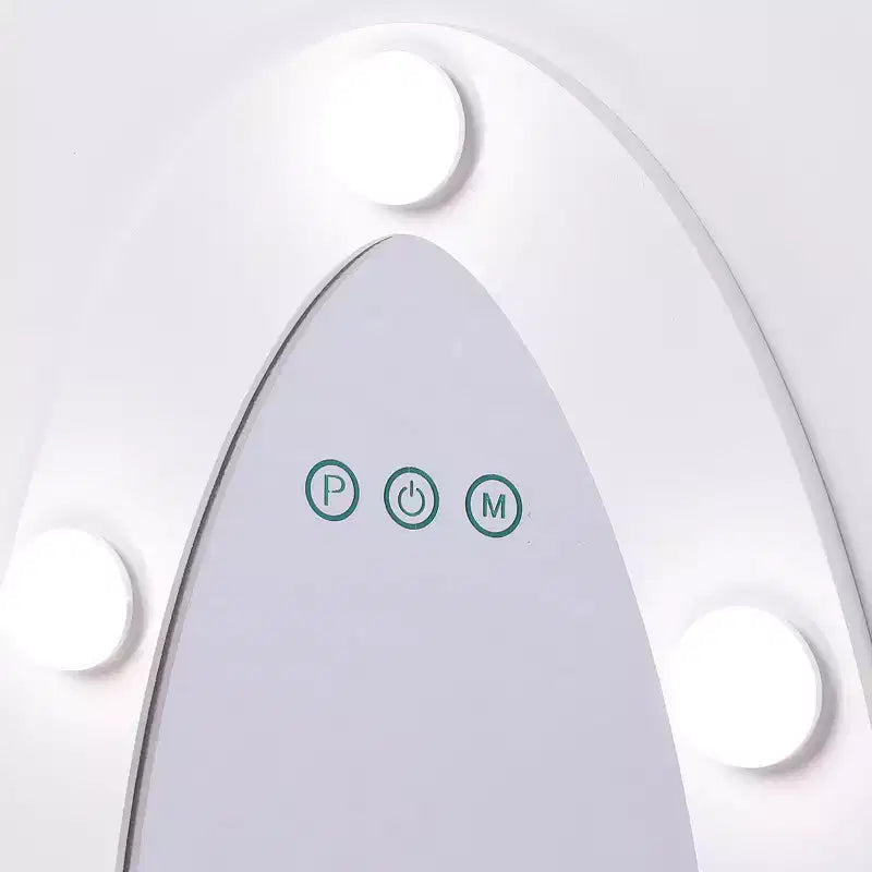 Armadio da travestimento rosa/bianco con specchio illuminato, asta appendiabiti e contenitore, per 1 bambina