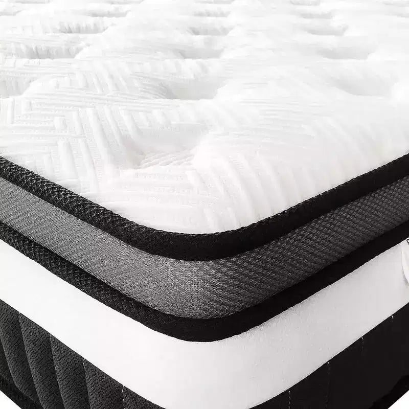 Materasso White Queen Hybrid, Medio-rigido, Adatto a 1–2 persone