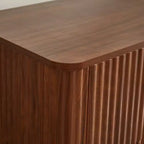 Cassettiera Marrone a 6 Cassetti, Stile Curvo a Onda, 140 cm – Montaggio da 1 Persona