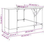 Scrivania angolare a L, rovere nero/marrone/affumicato, 1 persona