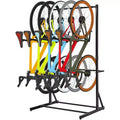 Freestanding Bike Rack, 5 Bikes Capacity 400 LBS, Vertical Bike Storage Stand for Garage, Indoor Bicycle Organizer, Holds Up to 5 Bikes
