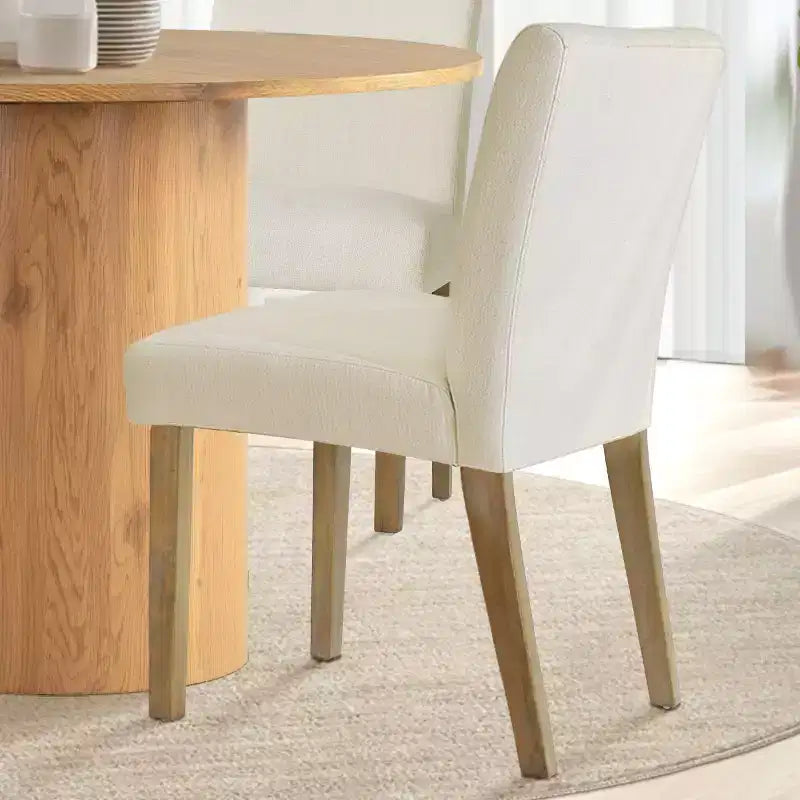 Set tavolo da pranzo rotondo, sedie imbottite, base a piedistallo, 4 posti