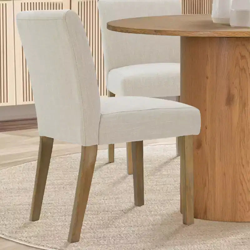 Set tavolo da pranzo rotondo, sedie imbottite, base a piedistallo, 4 posti