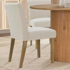 Set tavolo da pranzo rotondo, sedie imbottite, base a piedistallo, 4 posti