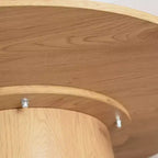 Set tavolo da pranzo rotondo, sedie imbottite, base a piedistallo, 4 posti