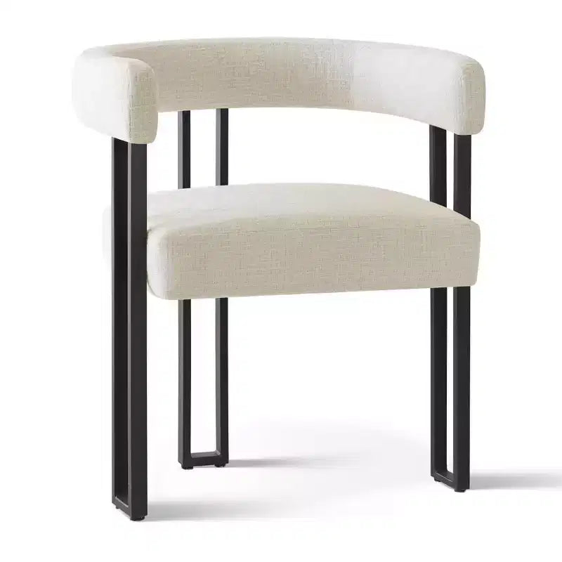 Set tavolo da pranzo rotondo con base a piedistallo, nero/rovere, sedie in ciniglia imbottite, 6 posti