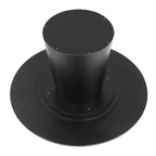 Set tavolo da pranzo rotondo con base a piedistallo, nero/rovere, sedie in ciniglia imbottite, 6 posti