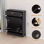 Scarpaia a ribalta Nera / Naturale / Noce con Cassetto Superiore, Contiene 12 Paia