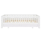 Letto a piattaforma convertibile grigio/bianco con sponde, da singolo a doppio/da singolo XL a queen size, per 1-2 persone