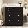 30 Bathroom Vanity with Sink, Bathroom storage Cabinet with Drwers and Soft Closing Doors, Black