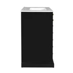 Mobile bagno nero da 30" con lavabo, 2 cassetti e ante con chiusura ammortizzata, 1 persona