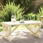 Tavolino da caffè da giardino con cavalletti marrone e beige, 4 posti a sedere