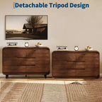 Cassettiera a 6 cassetti, marrone/naturale, stile moderno senza maniglie, singola