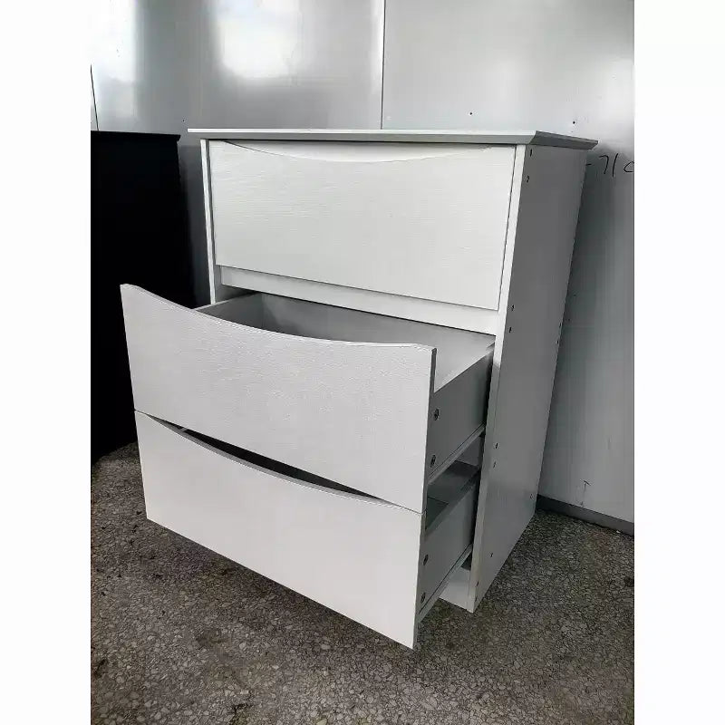 Wooden Dresser with 3 Drawers, Tall Modern Closet with Deep Storage, Large Chest of Drawers with Wide Top, Long Storage Dresser for Bedroom