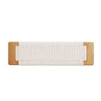 Panca in legno massello di rovere/bianco con seduta intrecciata, 2-3 posti