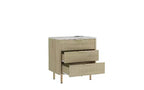 Comodino moderno Brown & Wood con stazione di ricarica e luce notturna a comando vocale, 1 pezzo
