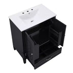 Mobile bagno con doppio lavabo da 150 cm, autoportante, per 2 persone – Nero / Verde scuro