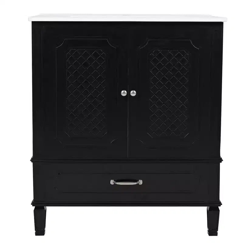 Mobile bagno con doppio lavabo da 150 cm, autoportante, per 2 persone – Nero / Verde scuro