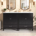 Mobile bagno con doppio lavabo da 150 cm, autoportante, per 2 persone – Nero / Verde scuro