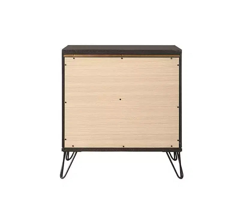 Comodino a 2 cassetti Marrone Scuro, Singolo